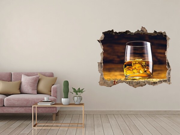 Wandtattoos Loch Ein Glas Whisky mit Eis