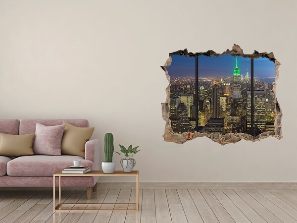 3D Wandsticker Loch New York bei Nacht