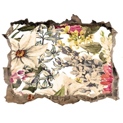 Wandtattoos Loch Blumengarten hinter der Mauer