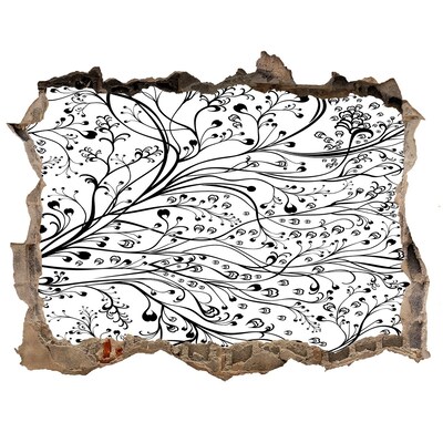 Wandtattoos Mauerdurchbruch Blumenmuster an der Wand