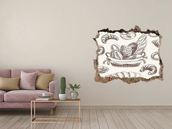 3D Wandsticker Loch Brotkorb