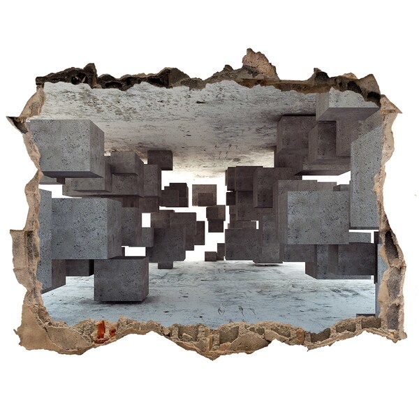 3D Wandtattoos Loch in der Wand Ein transparenter Raum im surrealen Stil