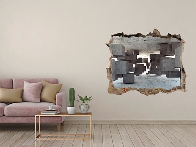 3D Wandtattoos Loch in der Wand Ein transparenter Raum im surrealen Stil