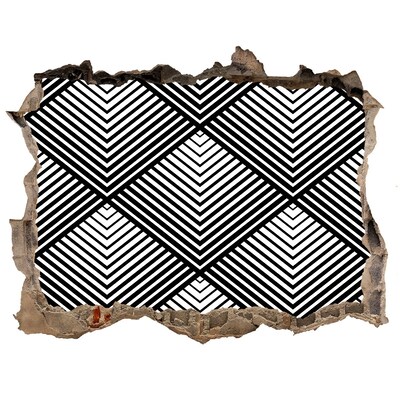 3D Wandsticker Loch Geometrie im Schrott