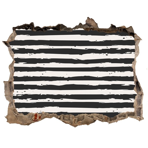 3D Wandtattoos Loch in der Wand Ruinierte Mauer mit Streifen