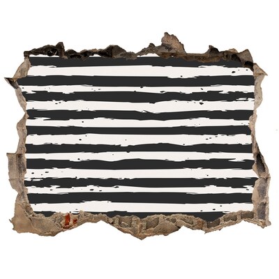 3D Wandtattoos Loch in der Wand Ruinierte Mauer mit Streifen