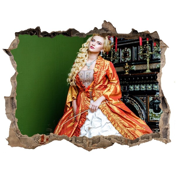 Wandfolien Loch in der Wand Ein königlicher Ball in einem historischen Interieur