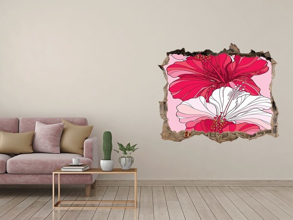 3D Wandtattoos Loch in der Wand Ein florales Farbenmeer