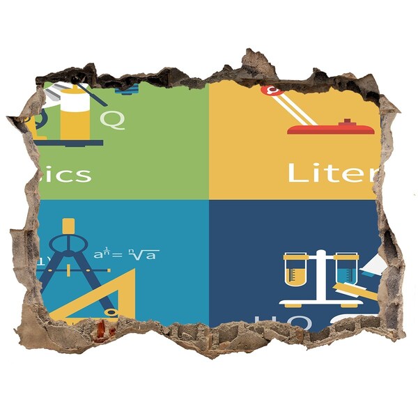 Wandtattoos Mauerdurchbruch Wissenschaft in Aktion