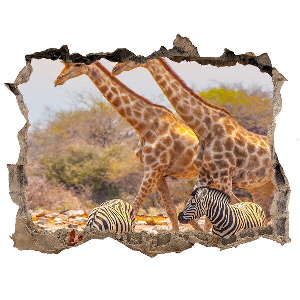 3D Wandsticker Loch Safari in Afrika
