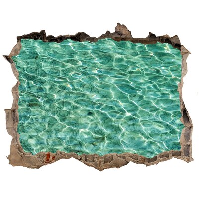 3D Wandtattoos Loch in der Wand Kristallklares Wasser in einem Loch in der Wand