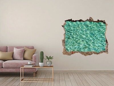 3D Wandtattoos Loch in der Wand Kristallklares Wasser in einem Loch in der Wand