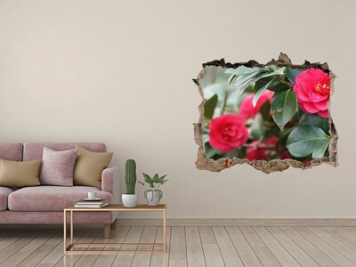 3D Wandsticker Loch Blumengarten aus Beton