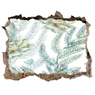 Wandfolien Loch in der Wand Eine grüne Oase aus Beton