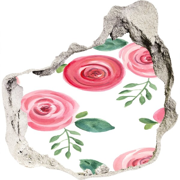 Mauerdurchbruch Aufkleber Blumenloch in der Wand