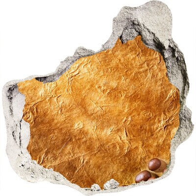 3D Wanddurchbruch Aufkleber Goldenes Loch in der Wand