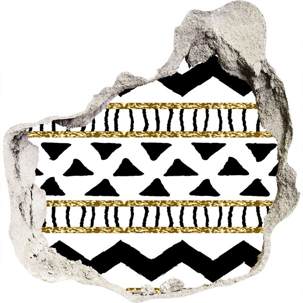 Wandaufkleber Loch 3D Stilisiertes Loch in der Wand