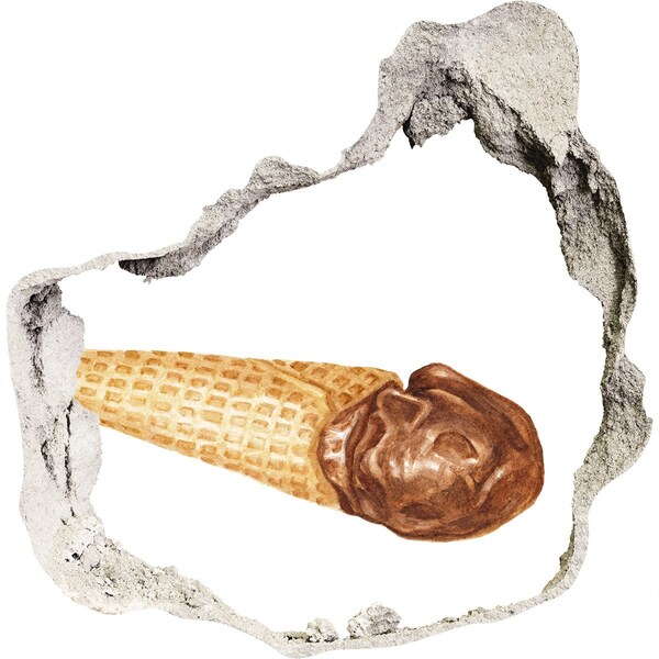 Wandtattoos Loch in der Wand Eis in einem Loch