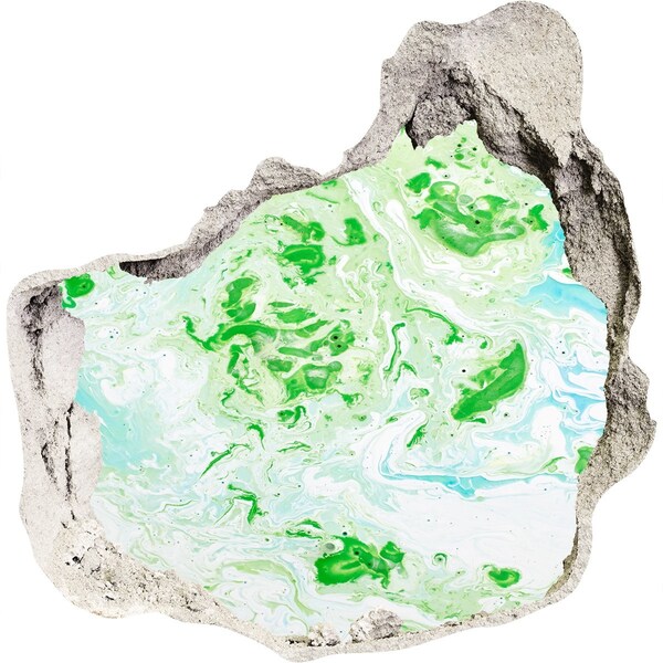 3D Wanddurchbruch Aufkleber Eine grüne Oase in einem Loch in der Wand