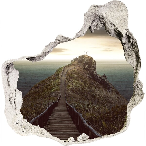 Wandaufkleber Loch 3D Weg zum Himmel