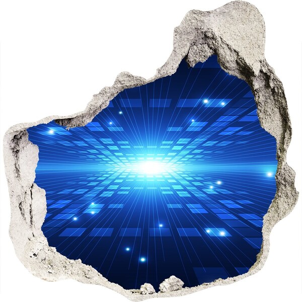 Mauerdurchbruch Aufkleber Digitaler Raum hinter der Wand