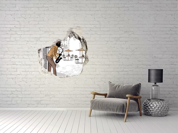 Wandtattoos Loch in der Wand Musikcafé in Paris