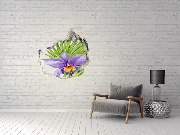 3D Wanddurchbruch Aufkleber Blumenloch in der Wand