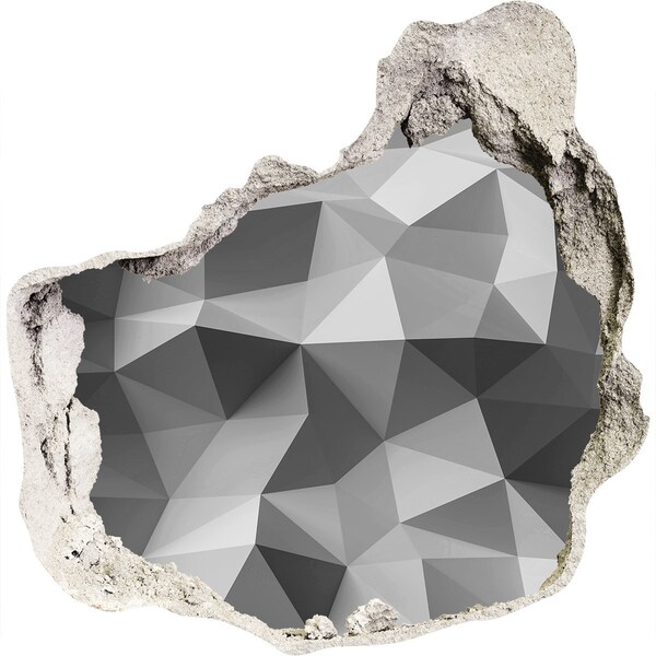 Mauerdurchbruch Aufkleber Geometrisches Loch in der Wand