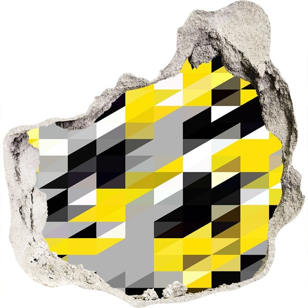 Mauerdurchbruch Aufkleber Abstraktes Loch in der Wand