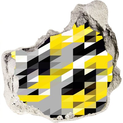 Mauerdurchbruch Aufkleber Abstraktes Loch in der Wand