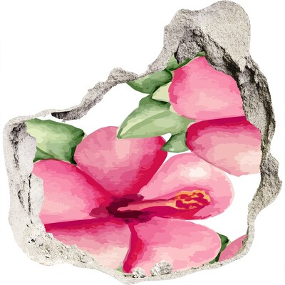 3D Wandtattoos Mauerdurchbruch Ein Blumenparadies hinter der Mauer