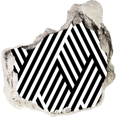 Wandfolien Loch in der Wand Geometrische Muster in einem Loch in der Wand