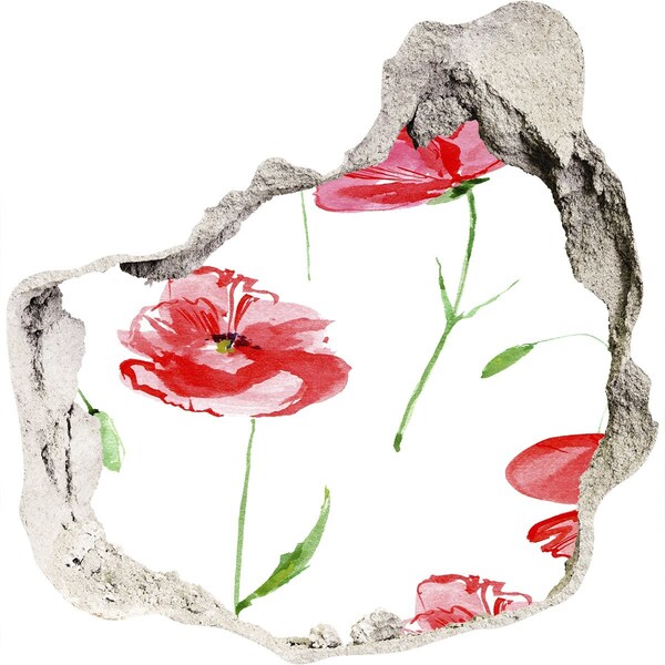 Wandtattoos Loch in der Wand Blumenloch in der Wand