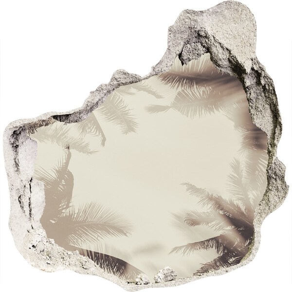 Wandfolien Loch in der Wand Tropische Oase hinter der Mauer