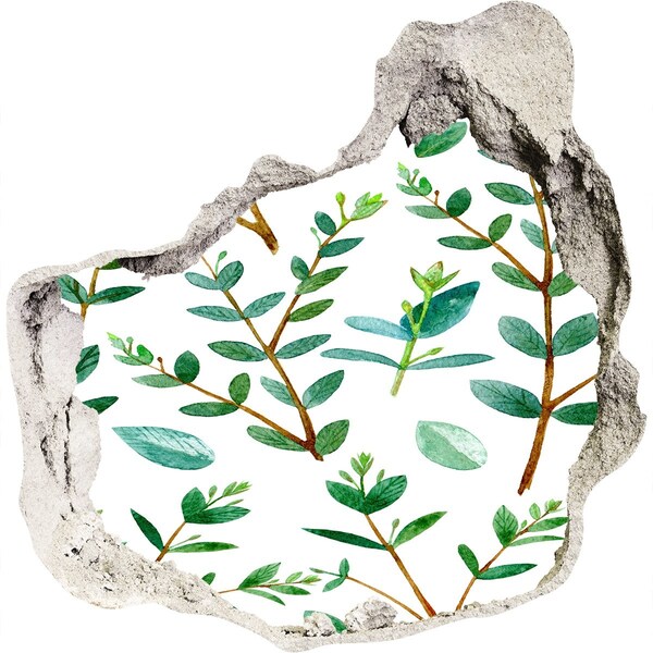 Wandfolien Loch in der Wand Grüner Garten aus Beton