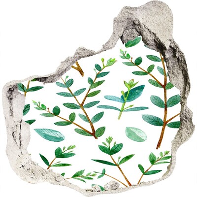 Wandfolien Loch in der Wand Grüner Garten aus Beton