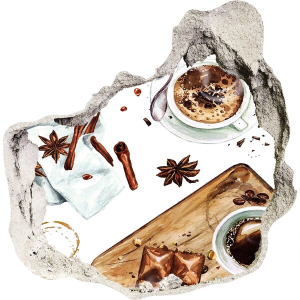 Wandtattoos Loch in der Wand Kaffeeecke mit Gewürzen