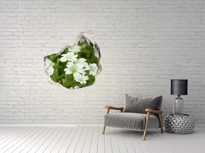 3D Wandtattoos Mauerdurchbruch Blumen in einem Loch in der Wand