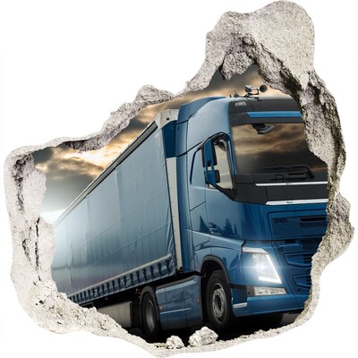 Wandfolien Loch in der Wand LKW ist unterwegs