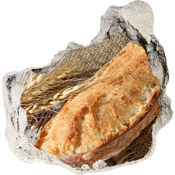 3D Wandtattoos Mauerdurchbruch Brot mit Körnern im Hintergrund