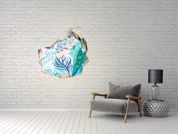 3D Wanddurchbruch Aufkleber Tropisches Paradies hinter der Mauer