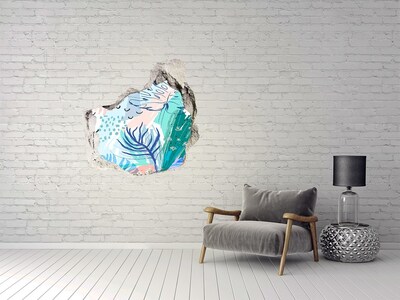 3D Wanddurchbruch Aufkleber Tropisches Paradies hinter der Mauer