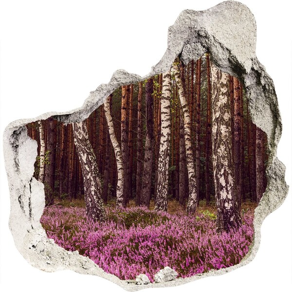 3D Wanddurchbruch Aufkleber Waldoase im Loch