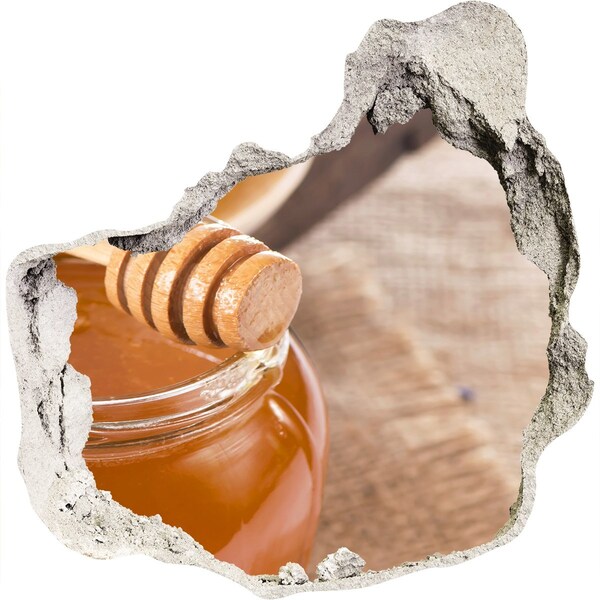 3D Wanddurchbruch Aufkleber Honig direkt aus dem Bienenstock