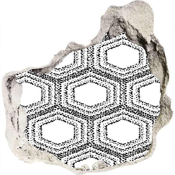 3D Wandtattoos Mauerdurchbruch Geometrisches Muster an der Wand