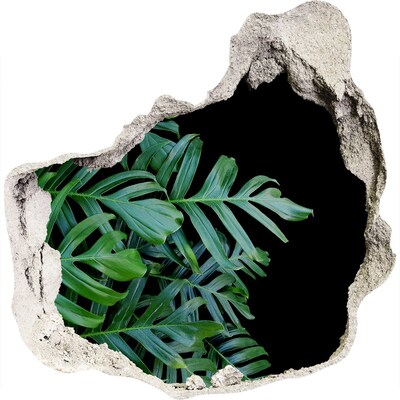 Mauerdurchbruch Aufkleber Der grüne Dschungel hinter der Mauer