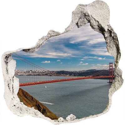 3D Wandtattoos Mauerdurchbruch Golden Gate in San Francisco