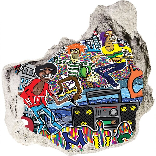 Wandfolien Loch in der Wand Stadtfest der Freude