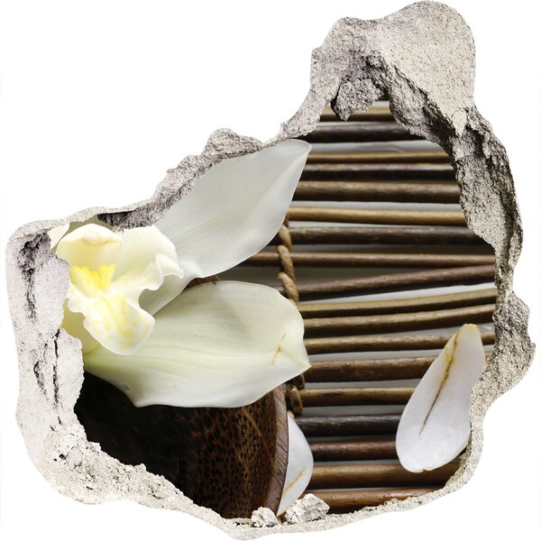 Mauerdurchbruch Aufkleber Eine blühende Oase inmitten der Steine