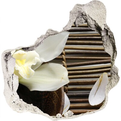 Mauerdurchbruch Aufkleber Eine blühende Oase inmitten der Steine